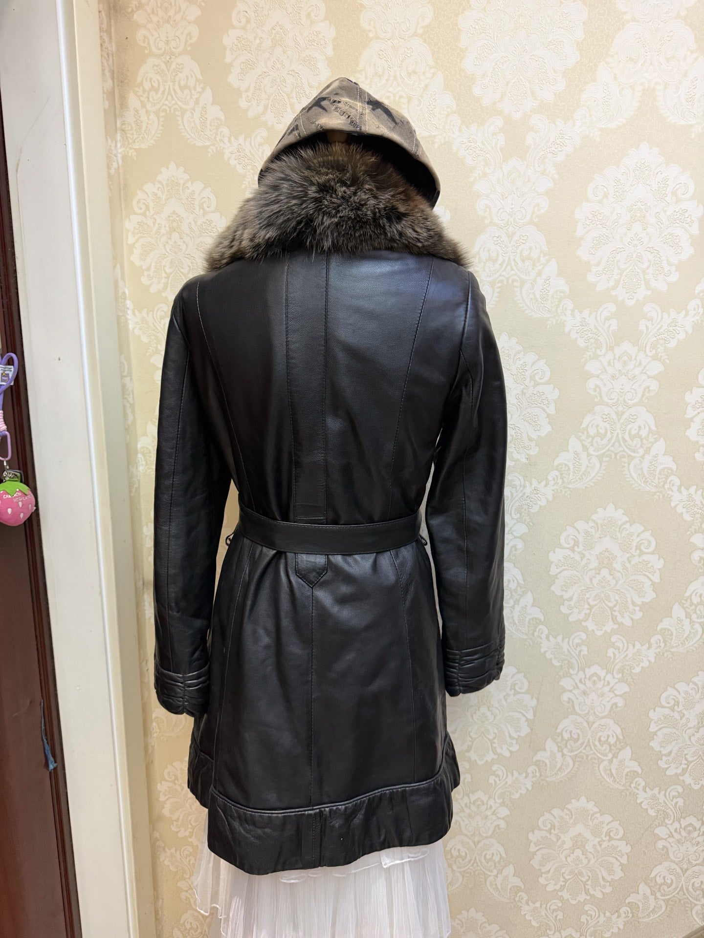 Vintage Black Genuine Fur Coat