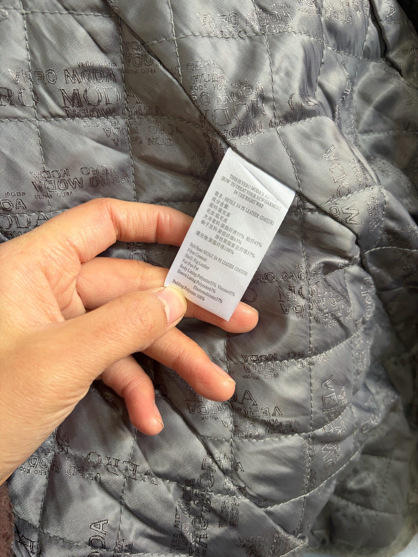Vintage grey fox fur coat