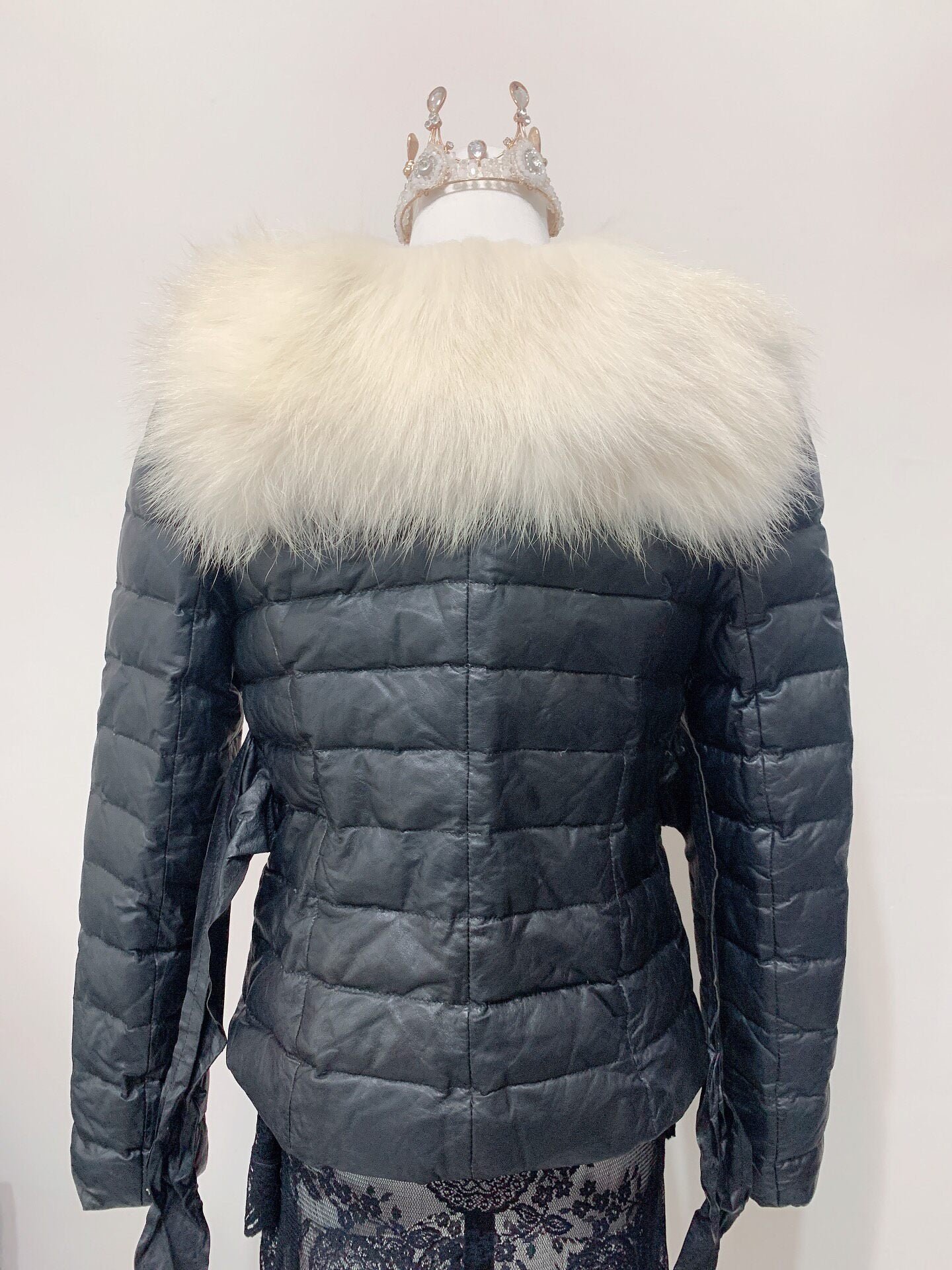 Vintage Black Genuine Fur Coat