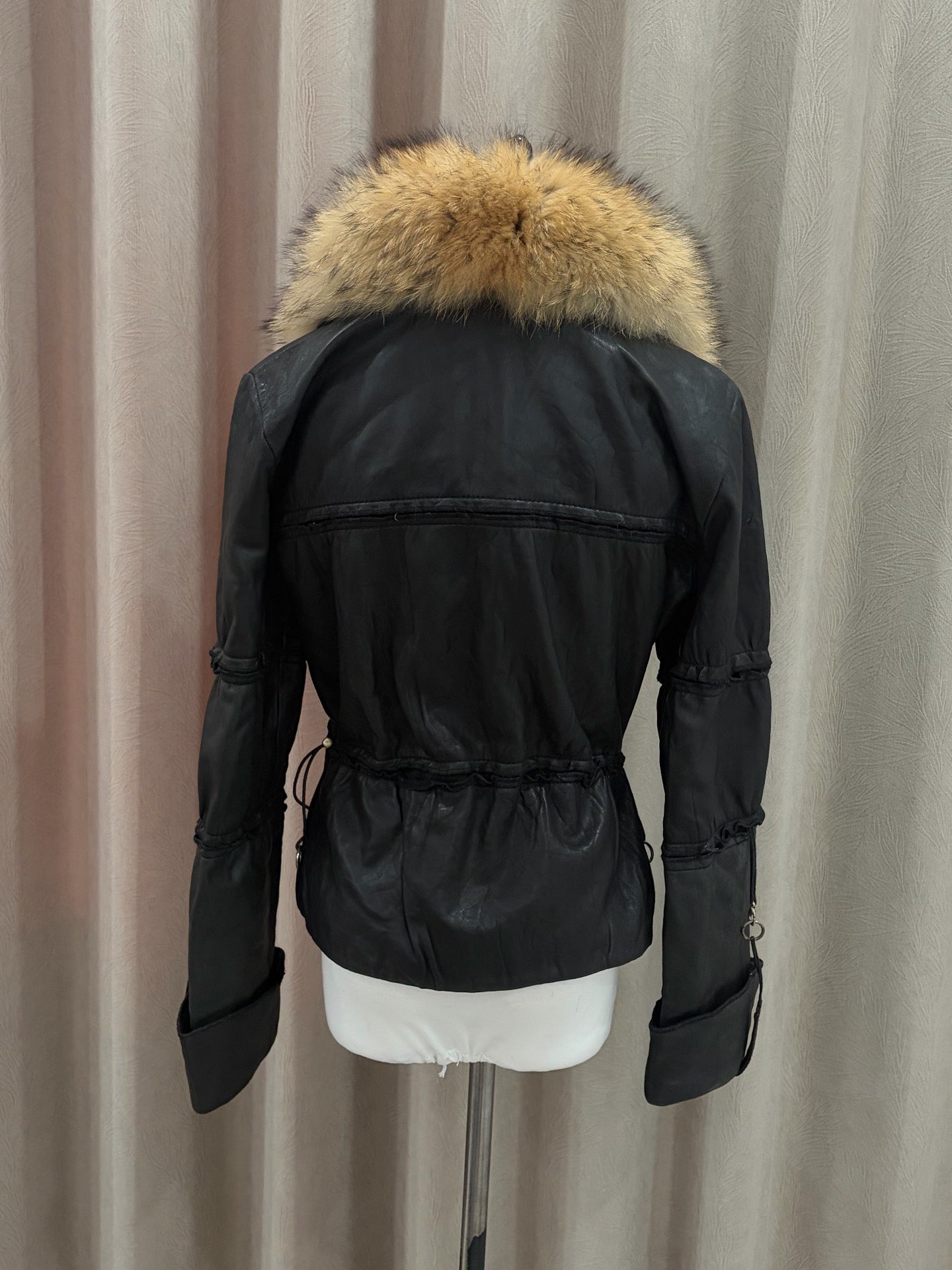 Vintage genuine fur and leather coat