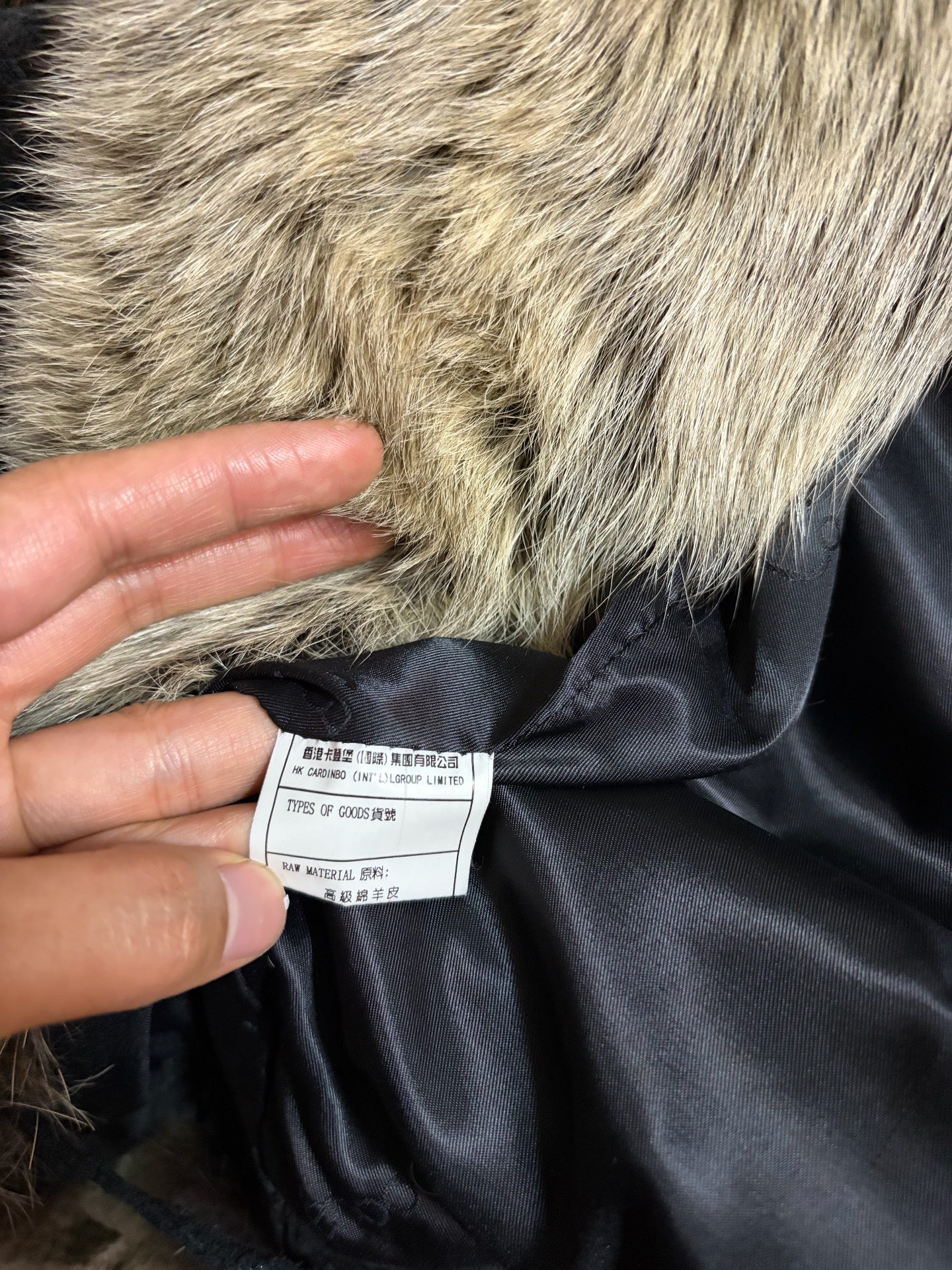 Vintage genuine fur and leather coat