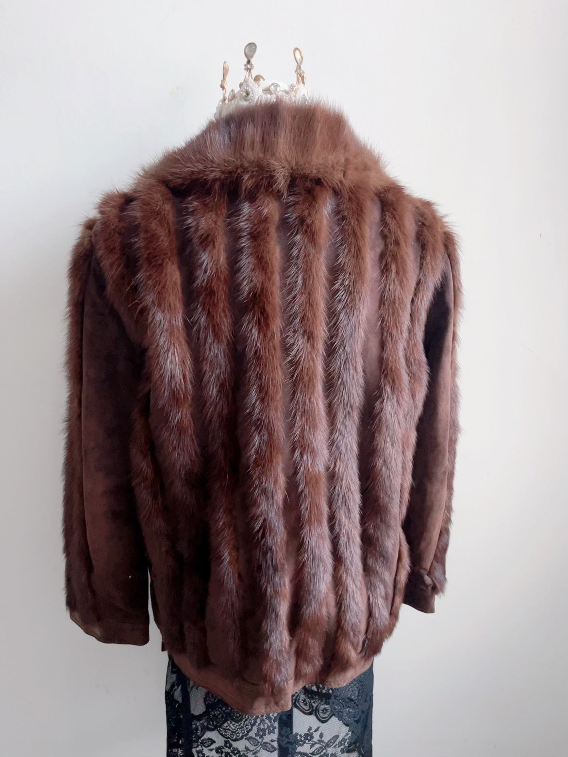Vintage Dark Brown Genuine Fur Coat