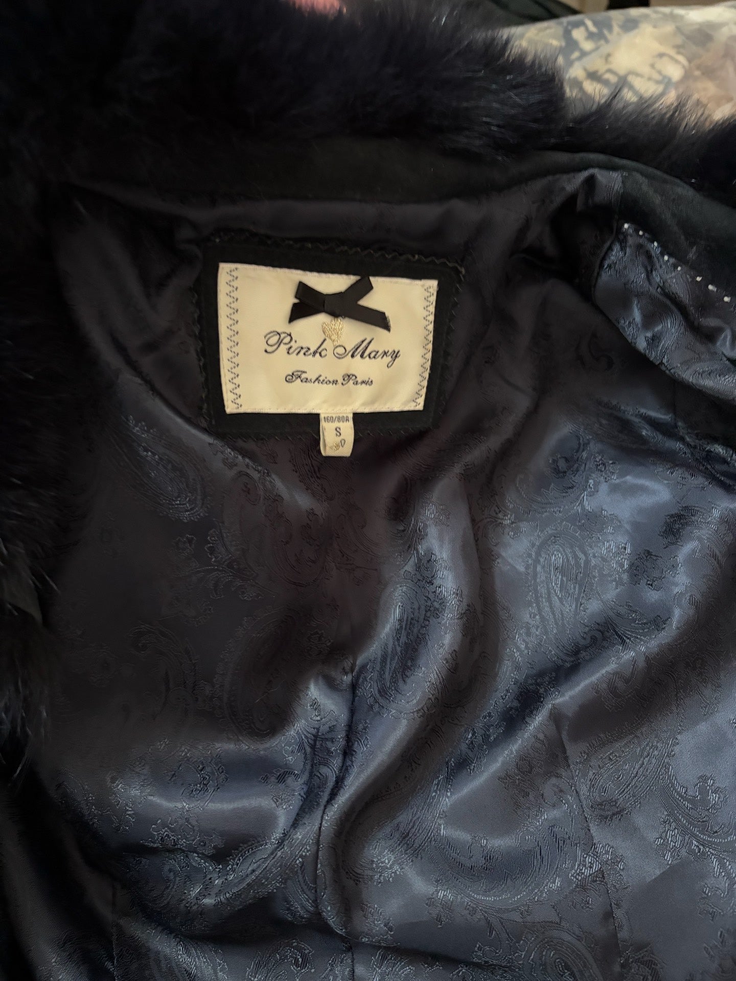 Vintage black genuine fur coat