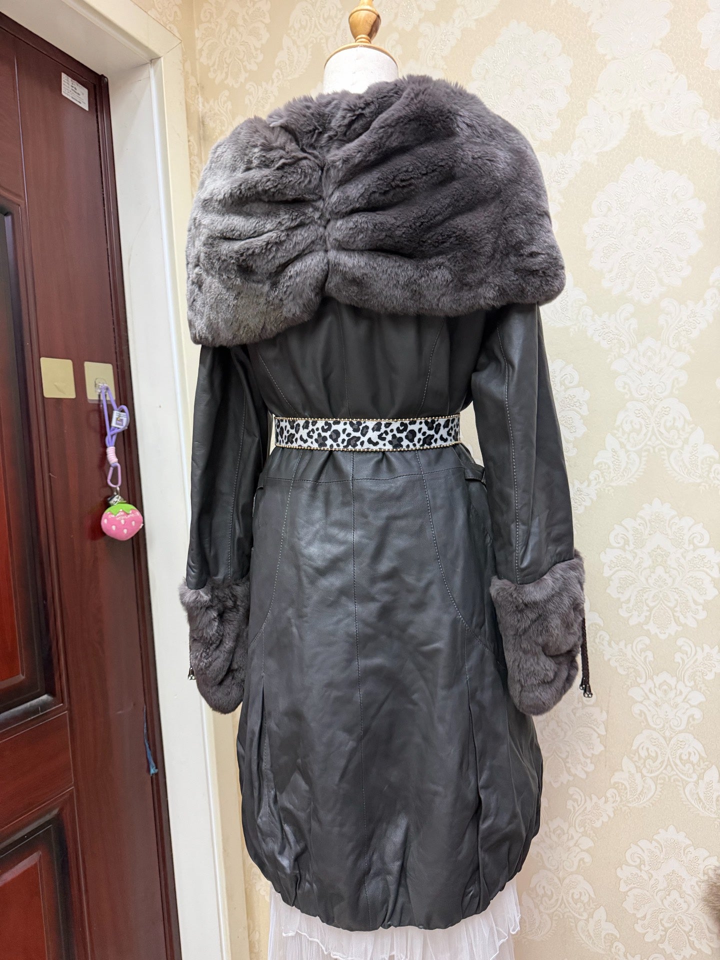 Vintage Black Genuine Fur Coat