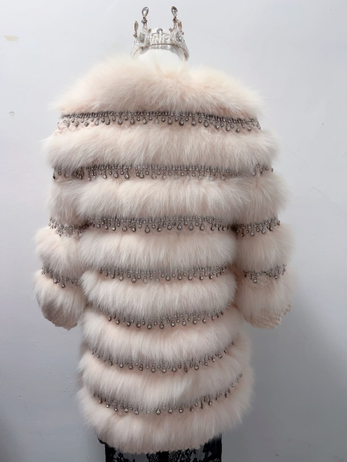 Vintage Pink Genuine Fur Coat