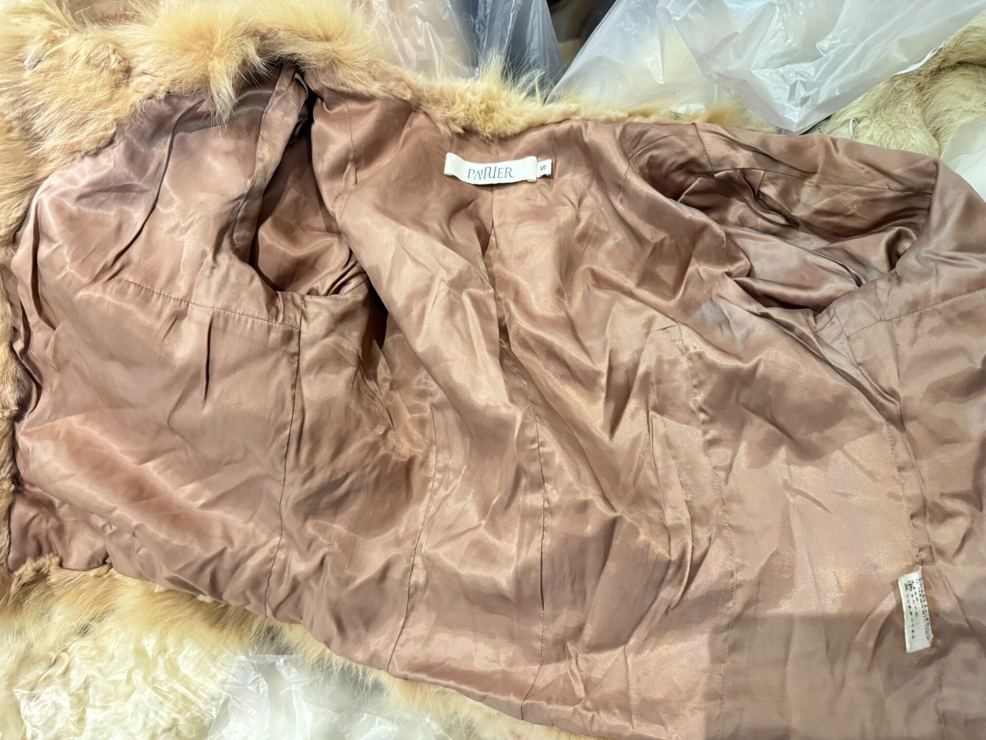 Vintage brown genuine fur coat