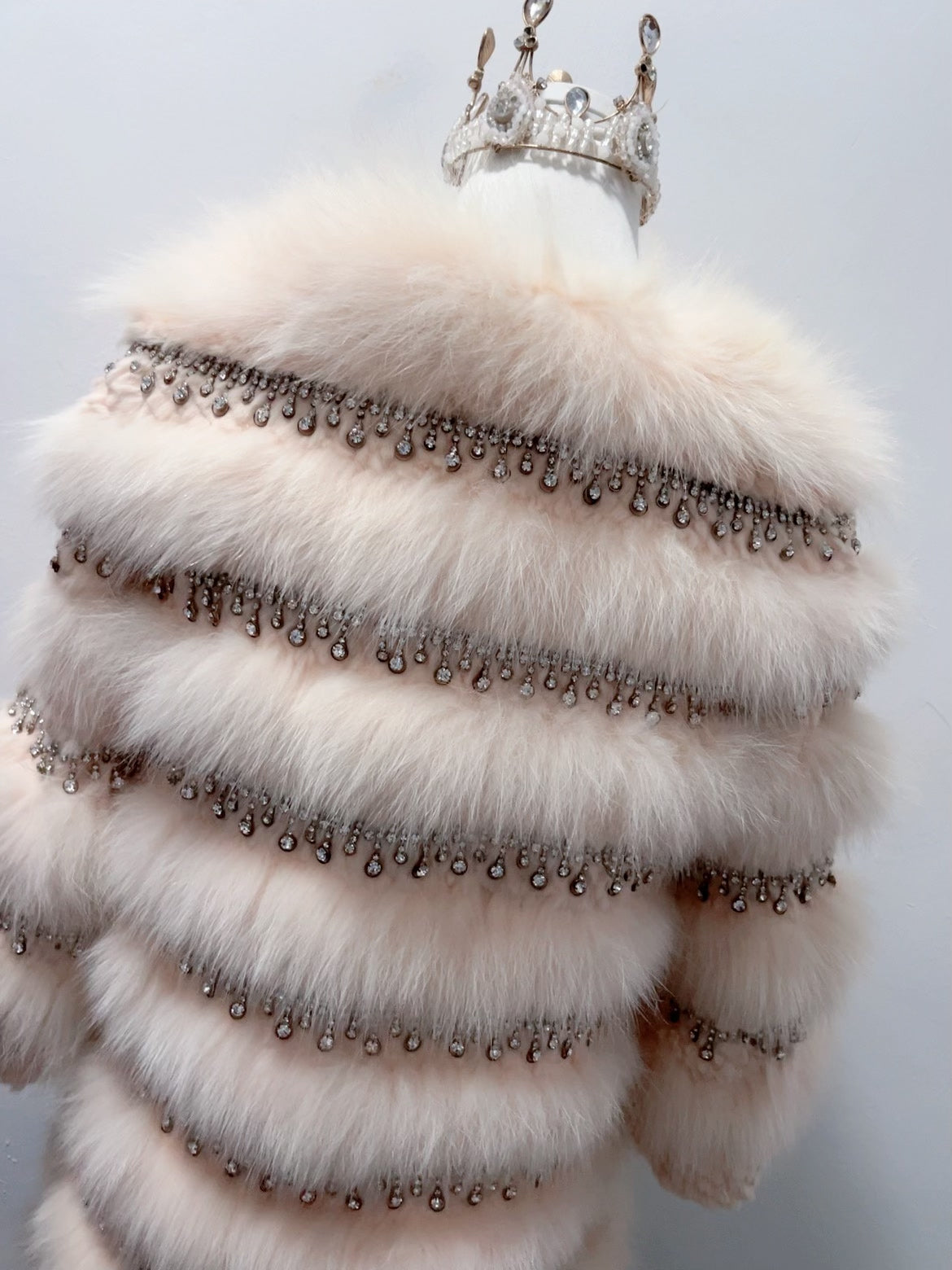 Vintage Pink Genuine Fur Coat