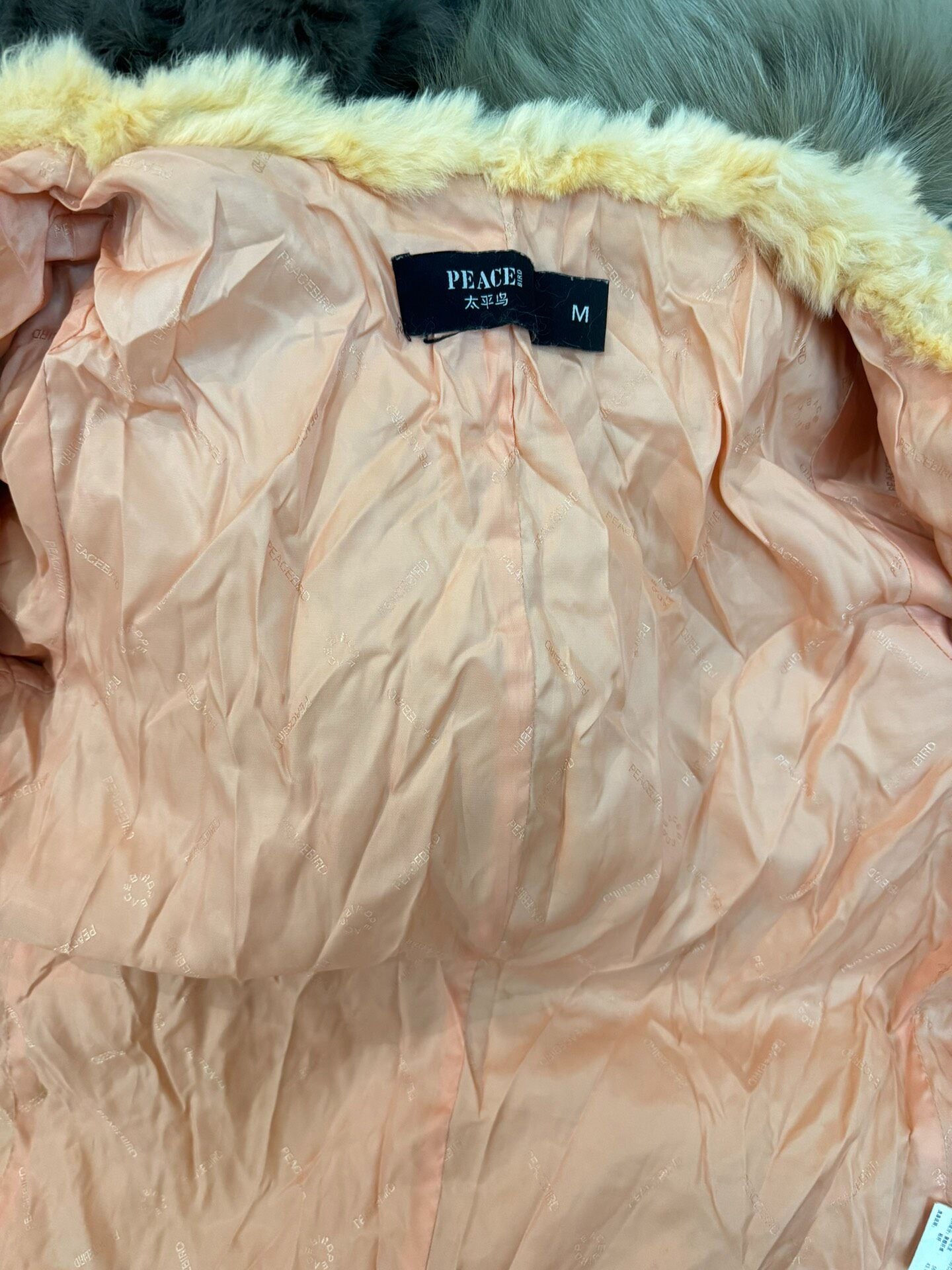 Vintage Orange Genuine Fur Coat
