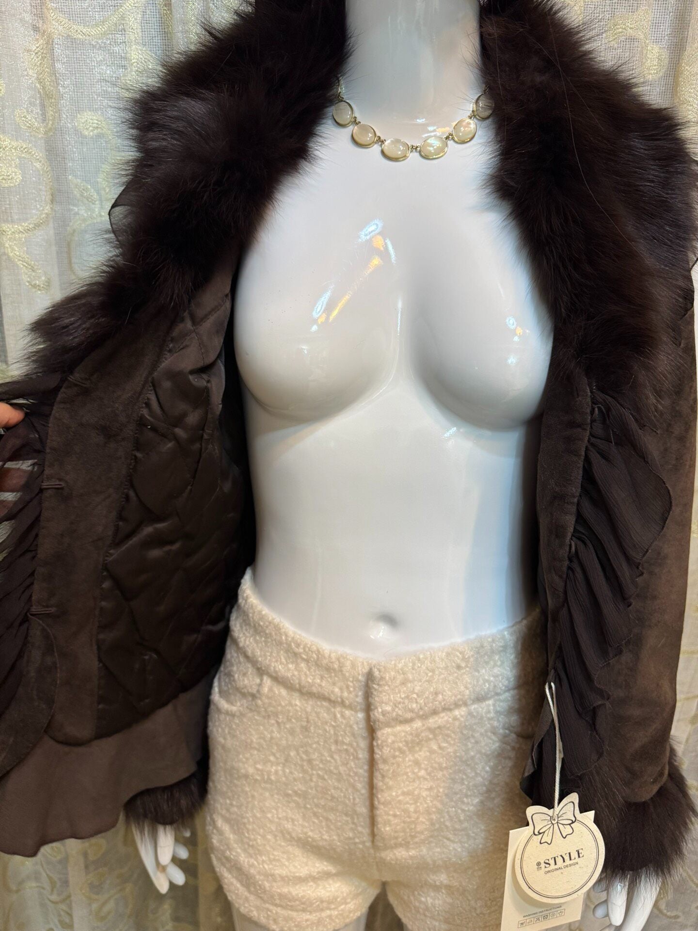Vintage Dark Brown Genuine Fur Coat