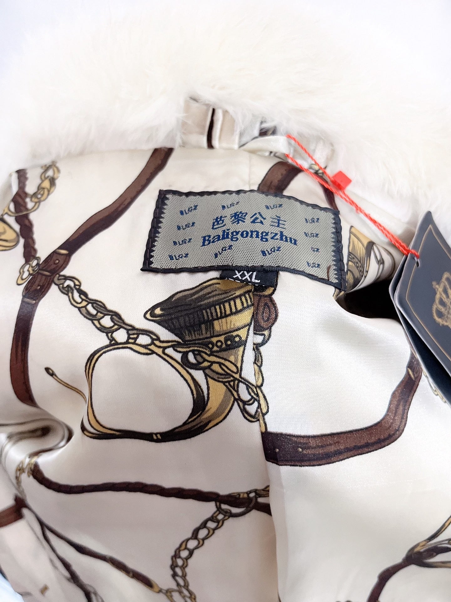 Vintage White Genuine Fur Coat