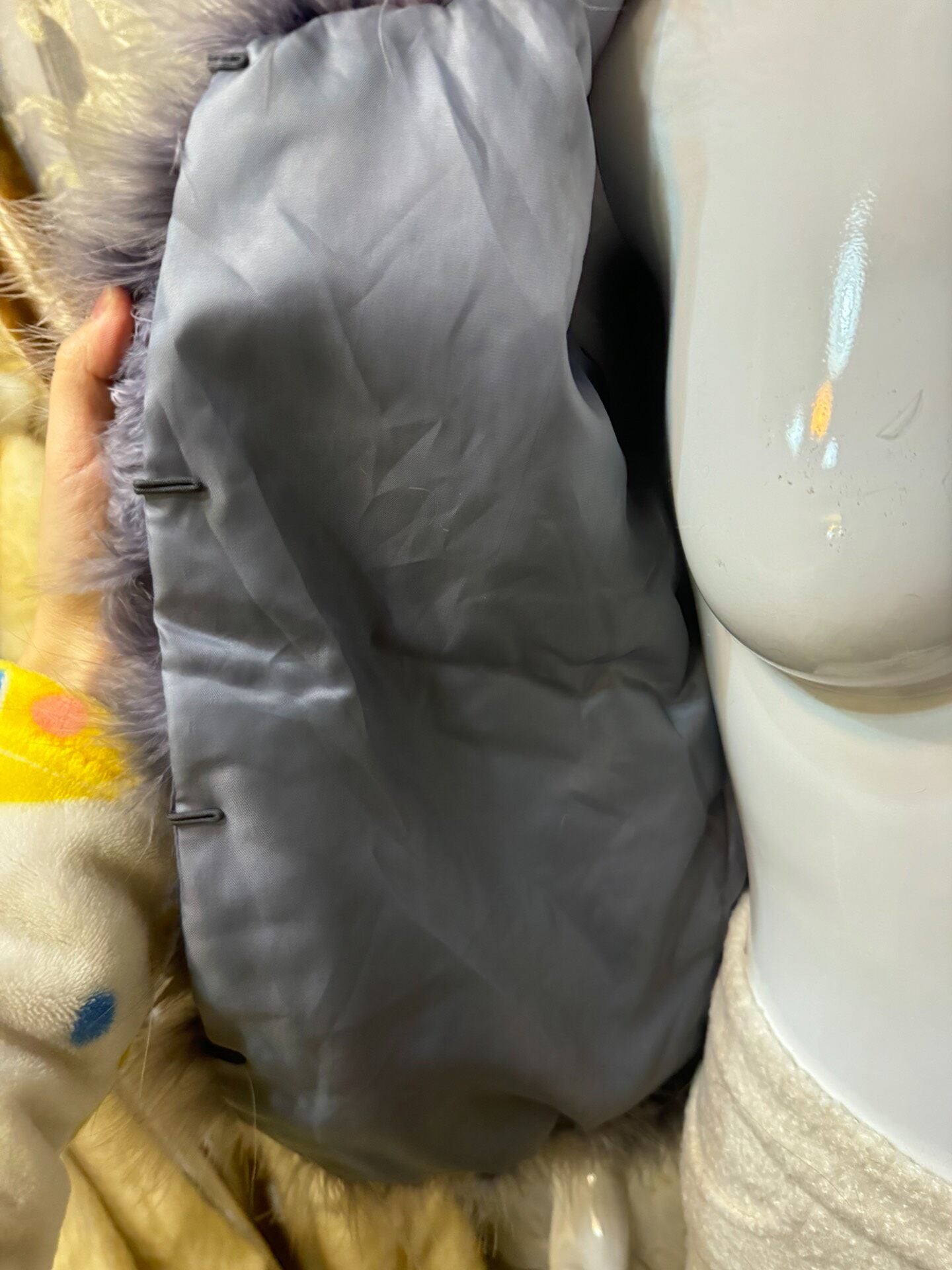 Vintage Blue-Purple Genuine Fur Coat