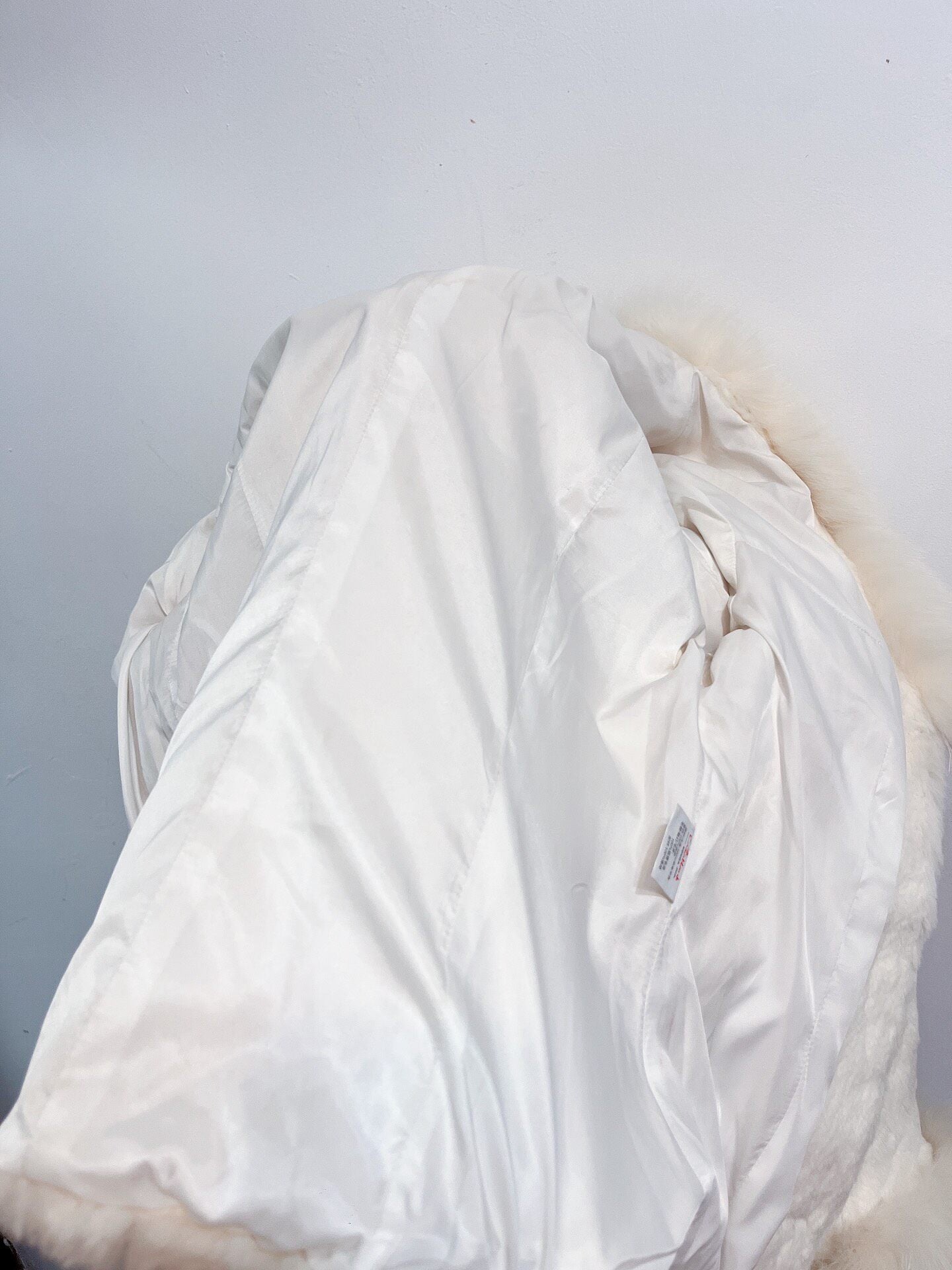 Vintage White Genuine Fur Coat