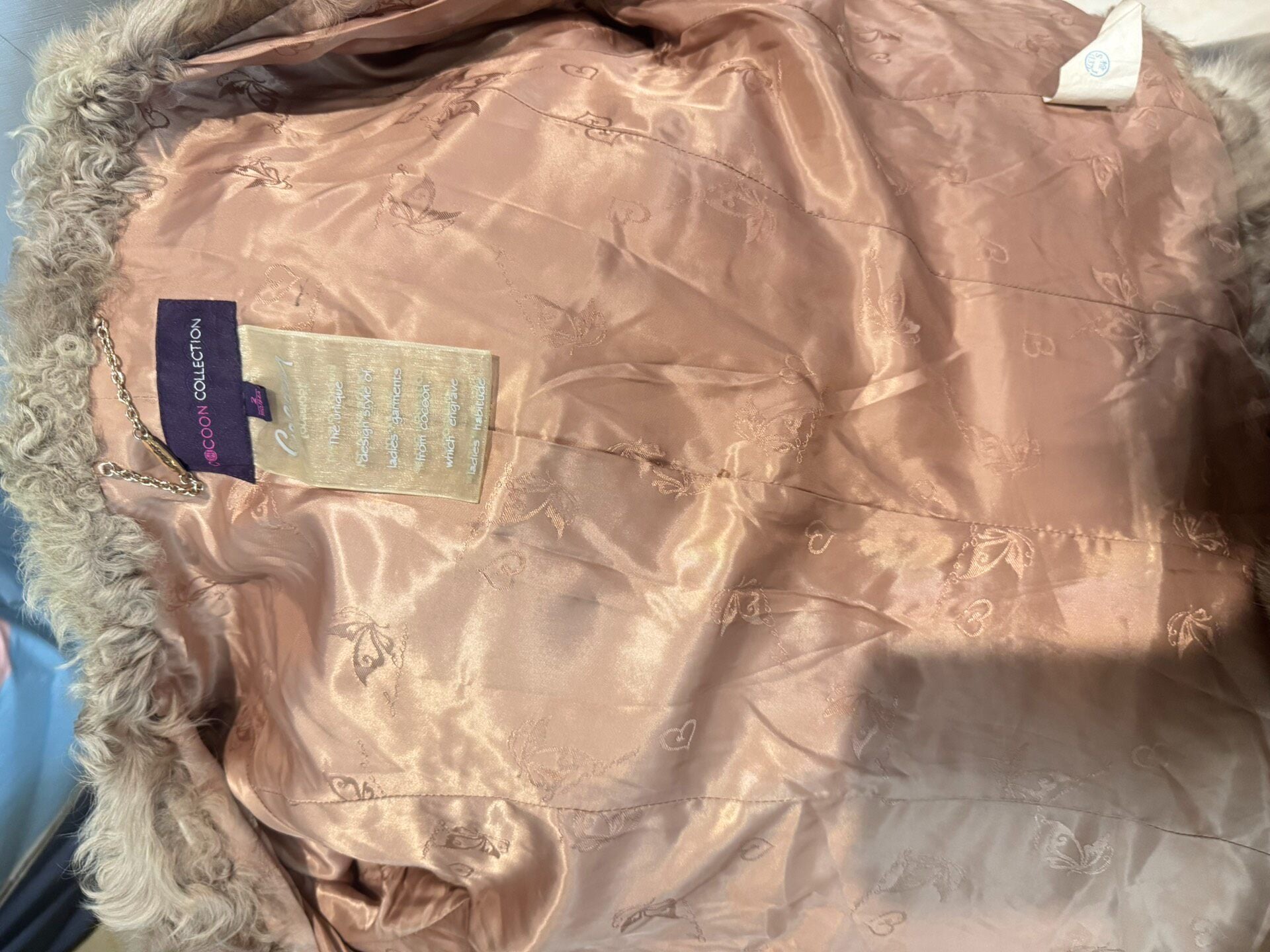 Vintage brown genuine fur coat