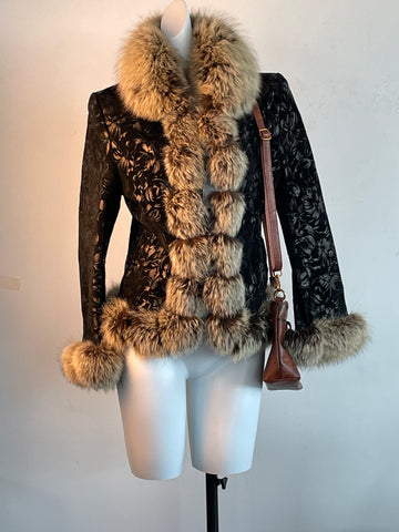 Black Genuine Fur Coat