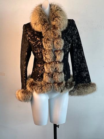 Black Genuine Fur Coat