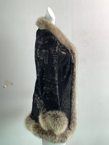Black Genuine Fur Coat