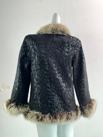 Black Genuine Fur Coat