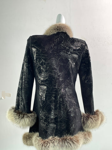 Black Genuine Fur Coat