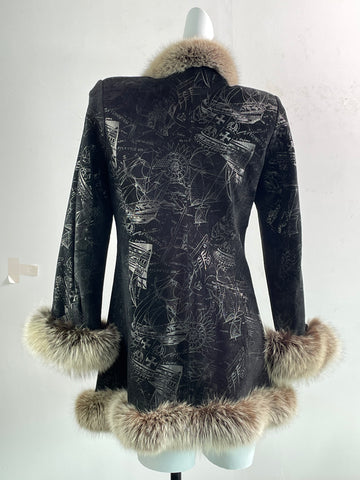 Black Genuine Fur Coat