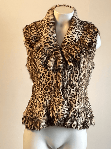 Vintfur Leopard Genuine Fur Coat ccp5 Front view