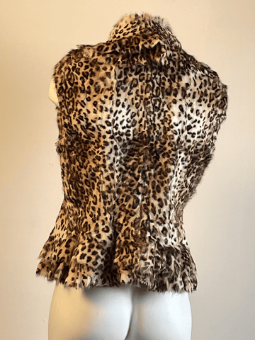 Vintfur Leopard Genuine Fur Coat ccp5 Rear view
