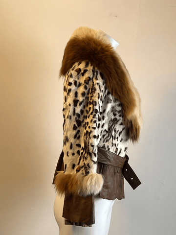 Leopard Genuine Fur Coat