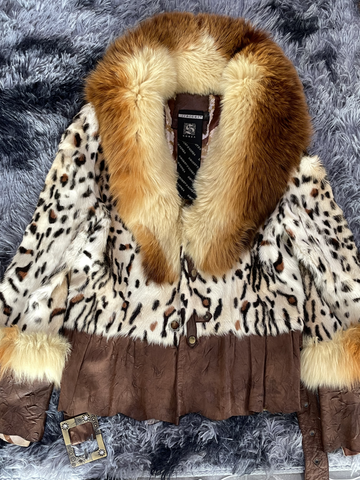 Leopard Genuine Fur Coat