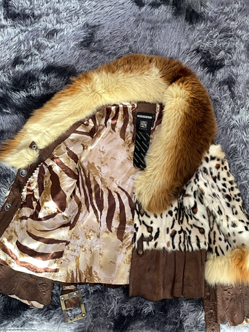 Leopard Genuine Fur Coat