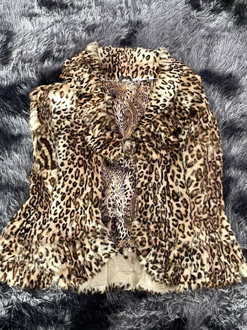 Vintfur Leopard Genuine Fur Coat ccp5 detail 1